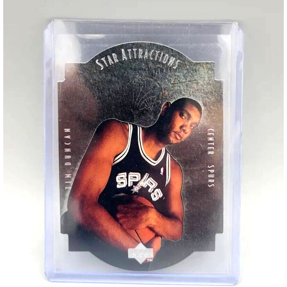 1997 Upper Deck Star Attractions Tim Duncan #SA11, Die-Cut Insert Basketball
